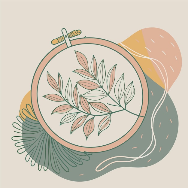 Współczesna wioska haftu — rękodzieło i wzory logo